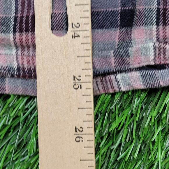 CARHARTT Western Plaid Button Shirt Womens Large 21x25 Yoke - Picture 6 of 13